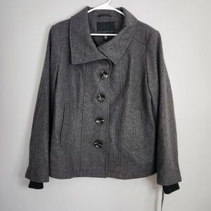 NWT Attention Wool Blend Coat. Women's Size XL. Charcoal color.